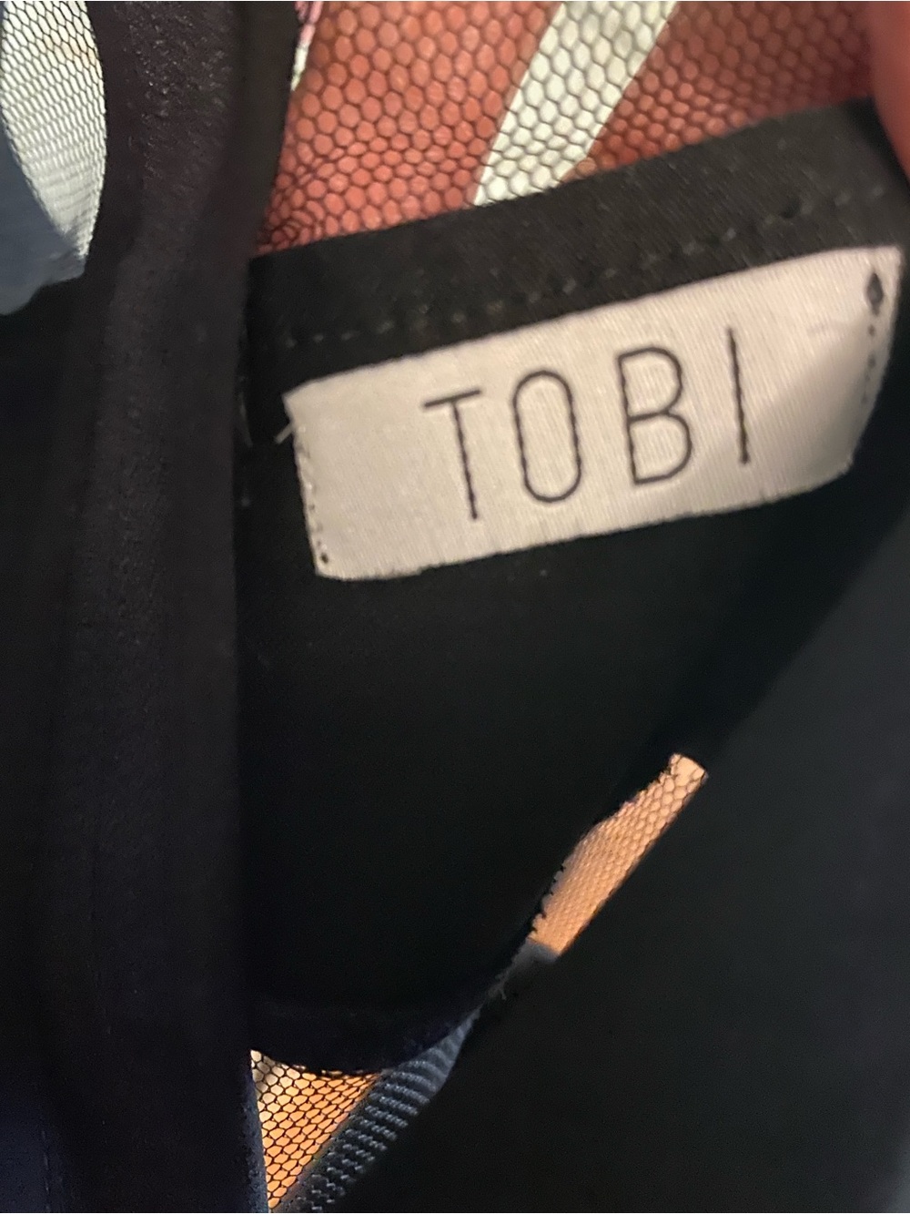 Tobi Black Dress with Mesh Insets - Picture 6 of 6